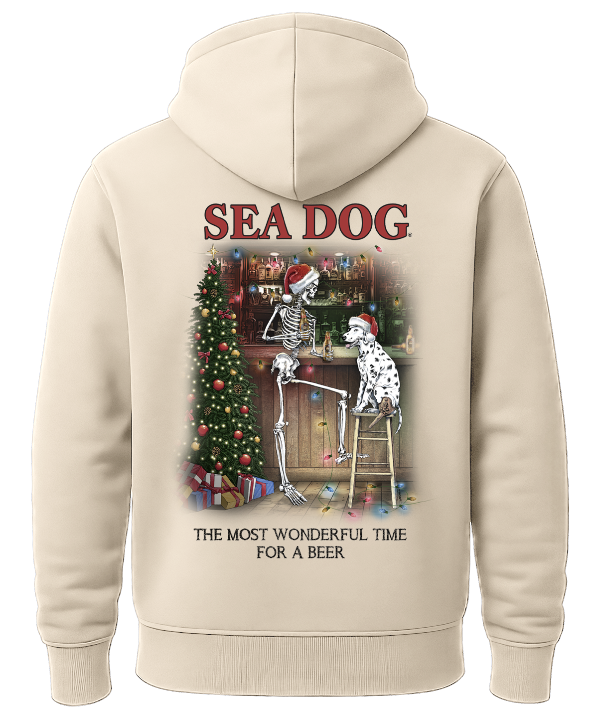 Bones Drinker The Most Wonderful Time For A Beer Christmas Hooded Sweatshirt