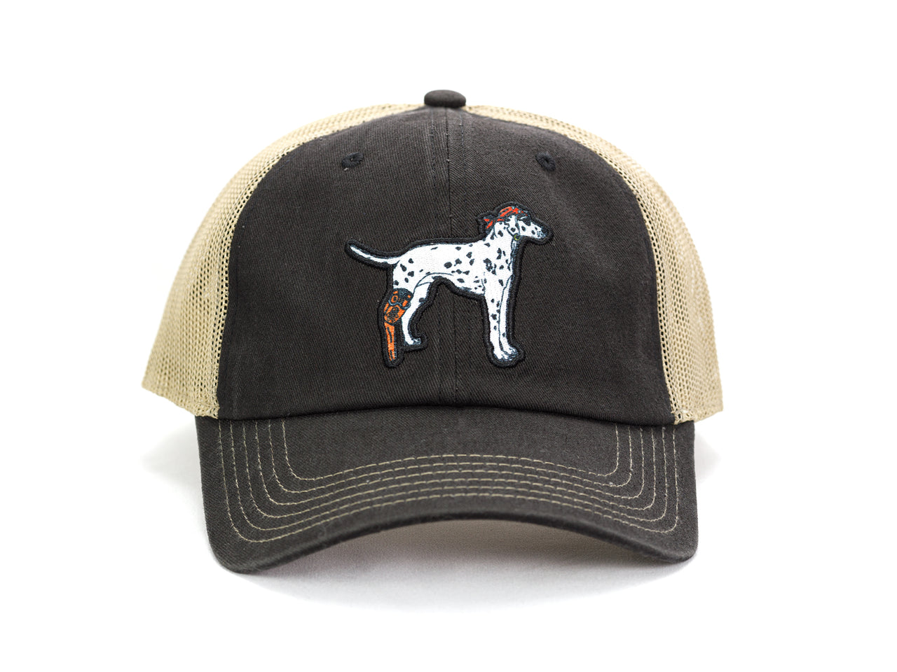 Sea Dog Classic Logo Trucker Hat, Cotton Front Mesh Back, Adjustable Fit, One Size Fits All -Black