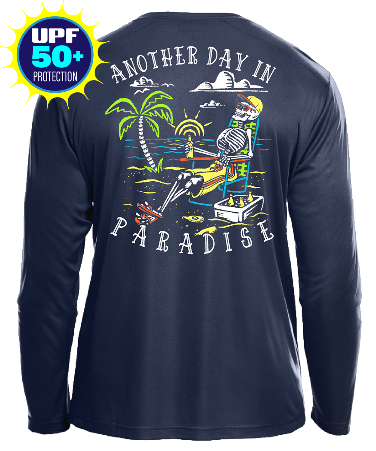 Salty Bones Another Day in Paradise UPF 50 Sun Protection Long Sleeve Shirt