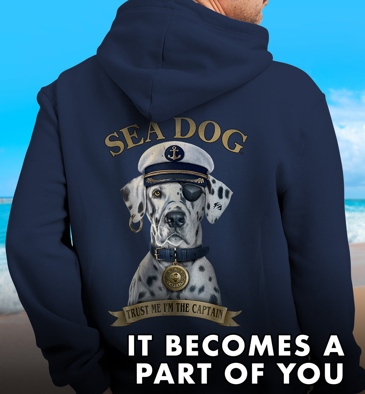 Pirate Sailor Hat Trust Me I'm The Captain Hooded Sweatshirt
