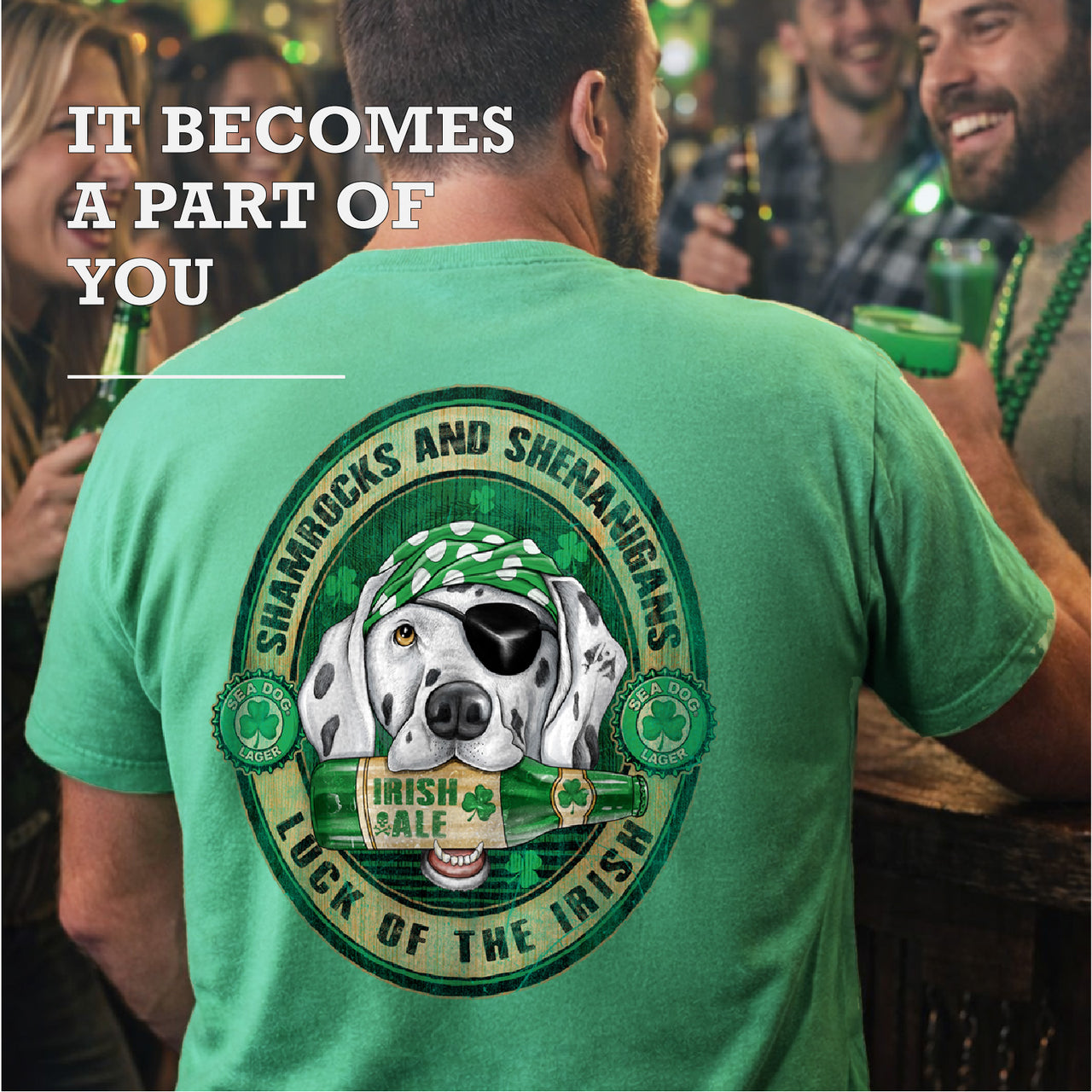 Shamrocks and Shenanigans Luck of The Irish Graphic T-Shirt
