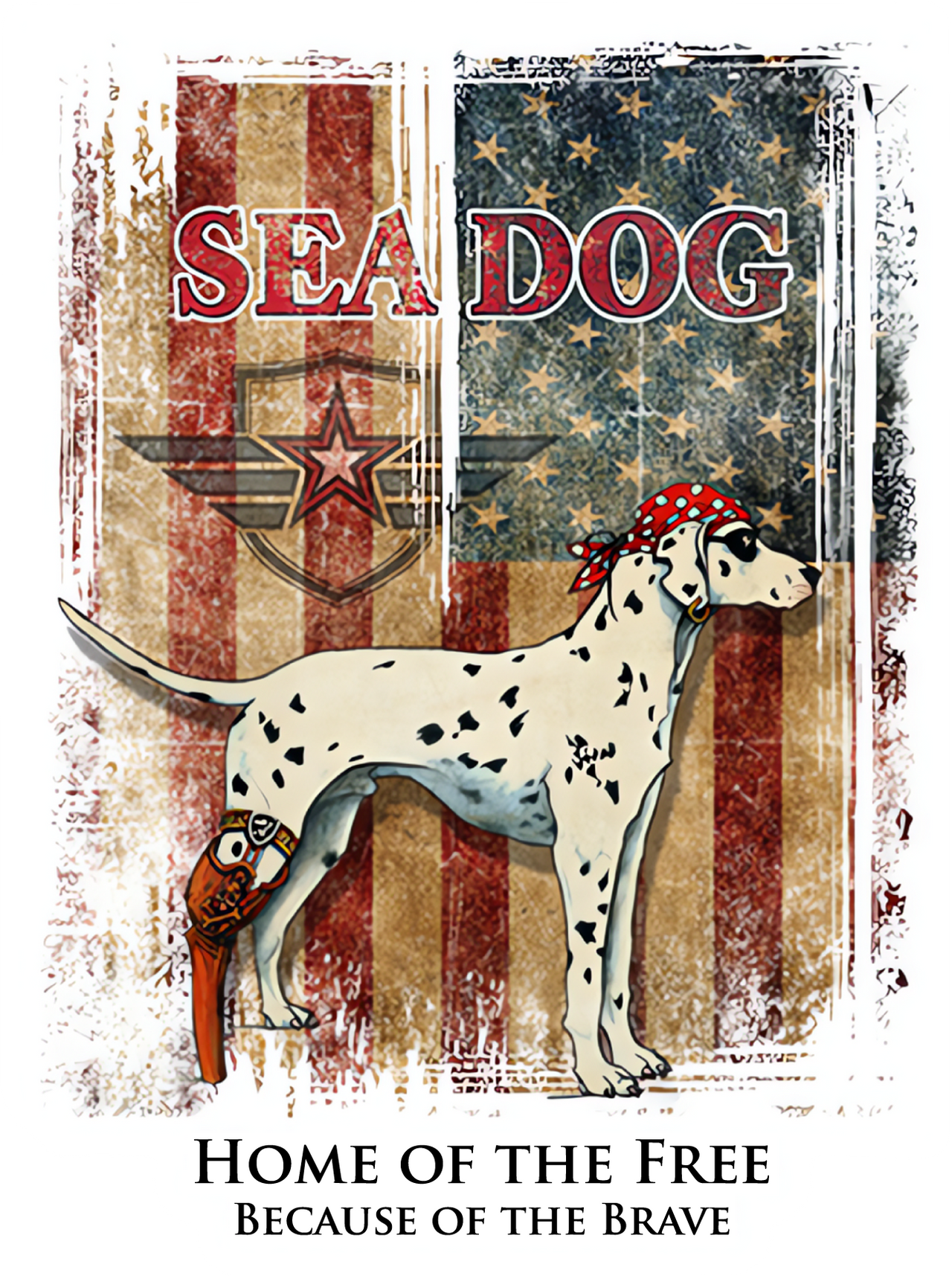 Home of the Free Because of the Brave Patriotic American Flag Vinyl Sticker