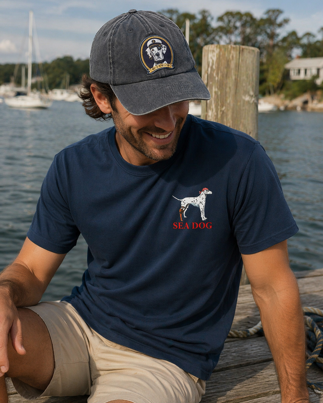 Trust Me I'm Captain Matching Set - T-Shirt and Hat + Free Sticker Included | Discount Applied at Checkout