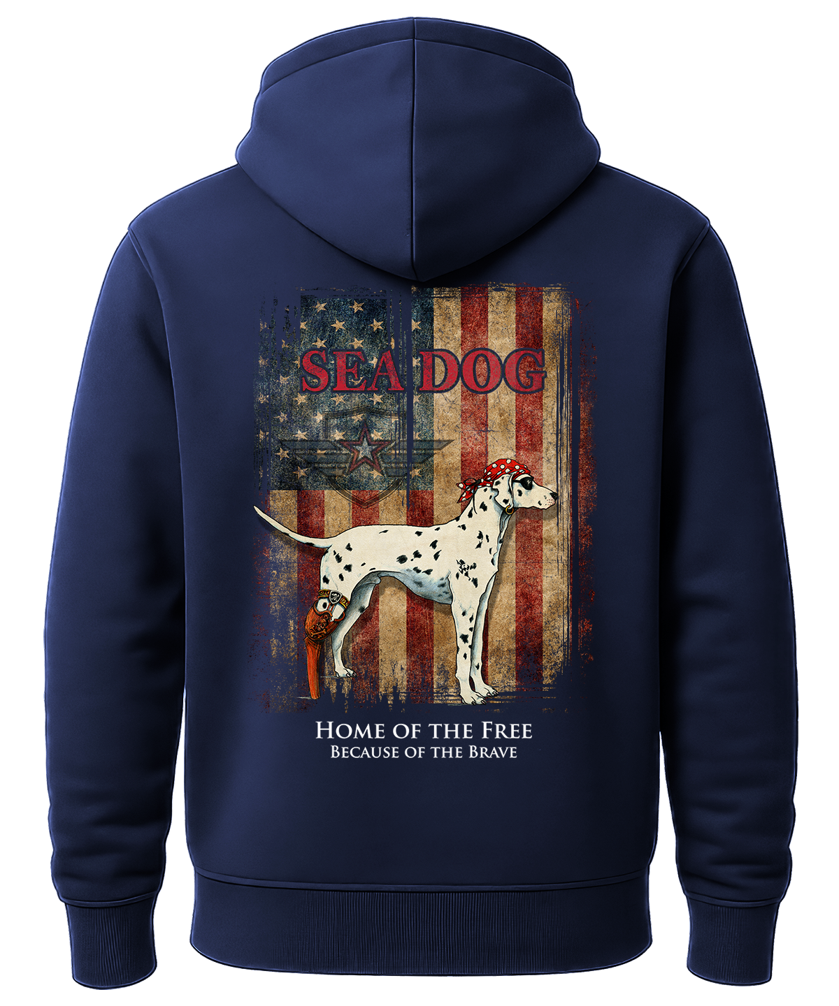 Home of the Free Patriotic US Flag Hooded Sweatshirt