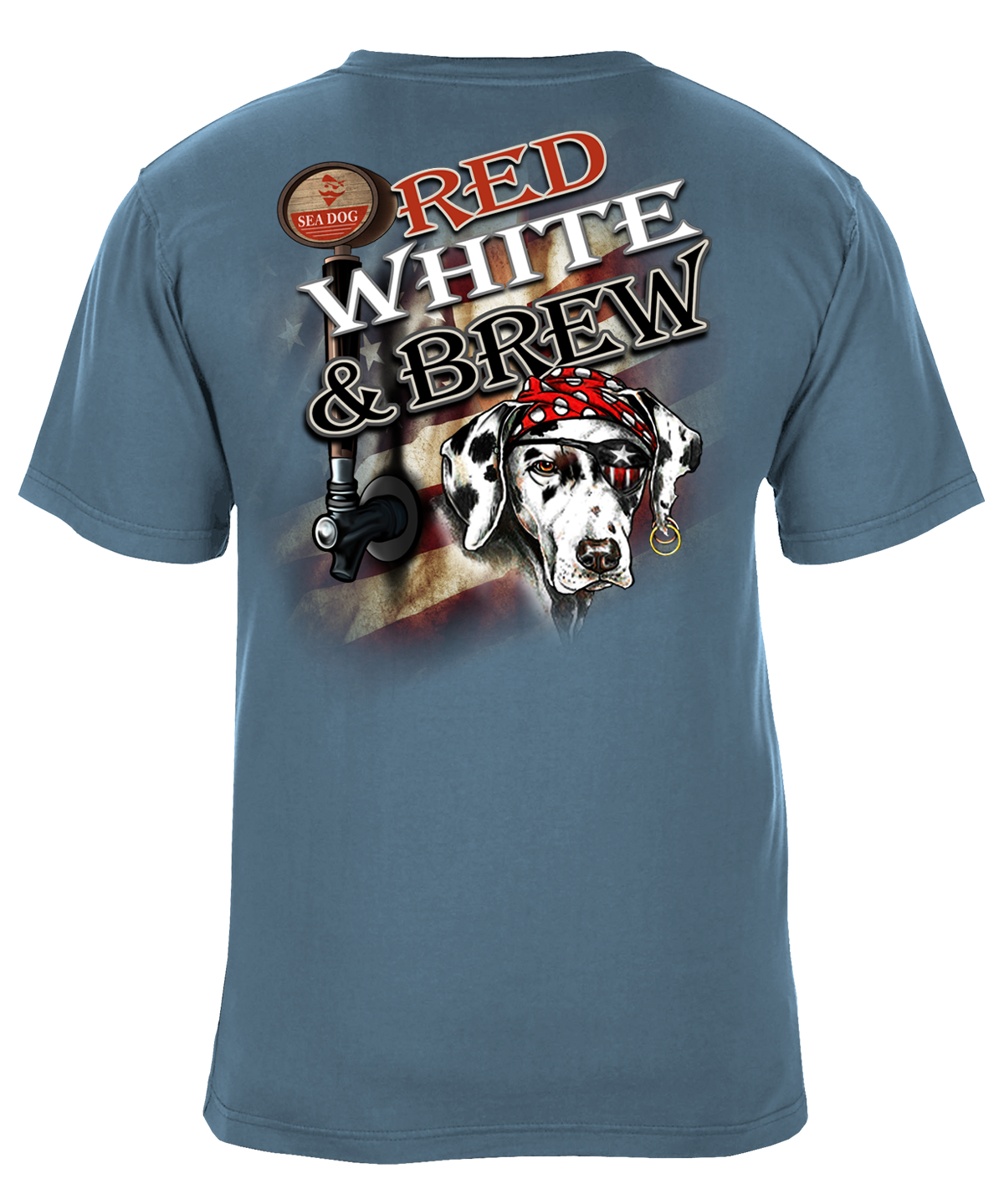 Red White and Brew Beer Tap Graphic T-Shirt - Available in 2 Colors