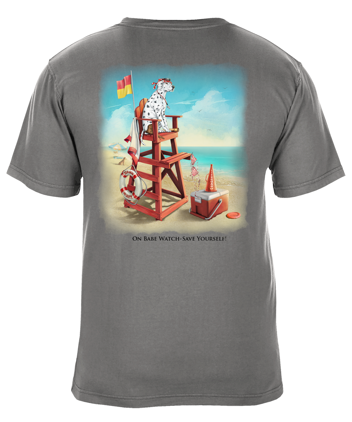 On Babe Watch Beach Lifeguard Graphic T-Shirt - Available in 3 Colors