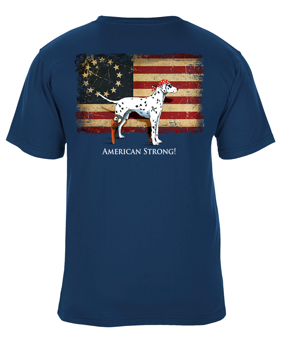 American Strong Patriotic US Flag Graphic T-Shirt