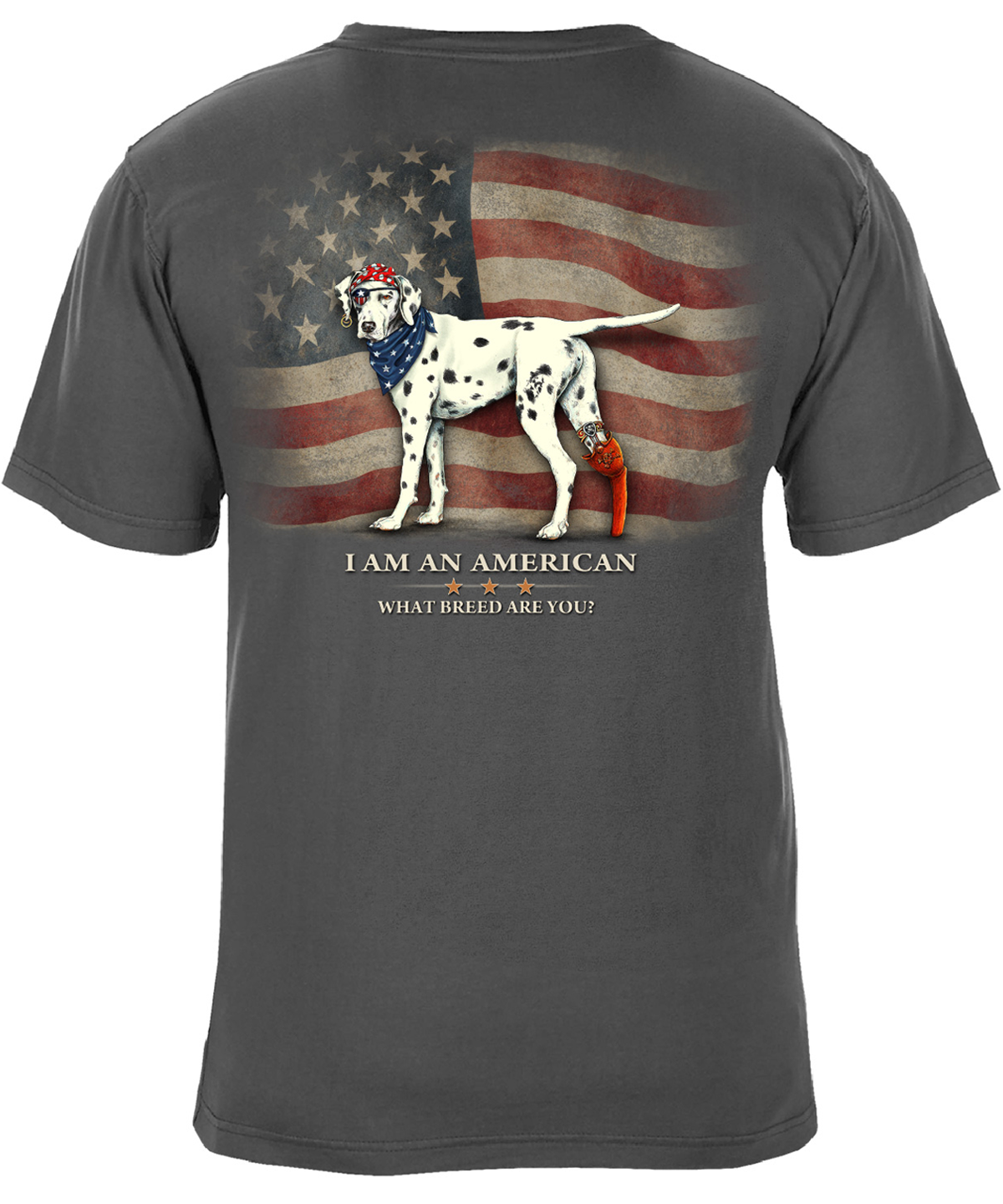 I Am an American What Breed Are You Patriotic Graphic T-Shirt - Available in 2 Colors