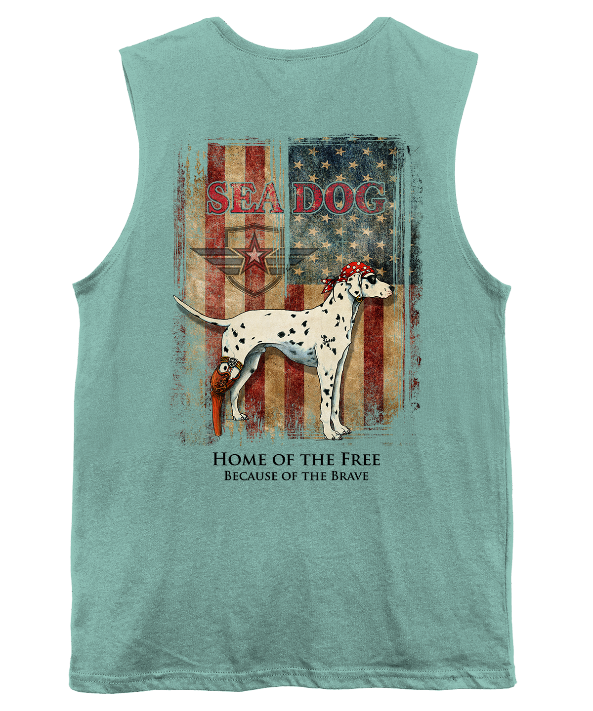 Home of the Free Patriotic US Flag Tank Top
