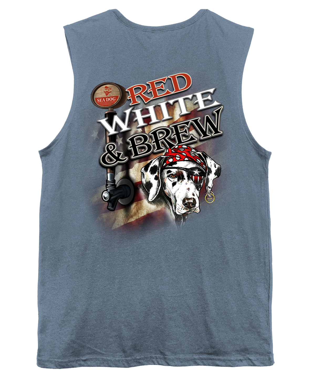 Red White and Brew Beer Tap Graphic Tank Top - Available in 2 Colors