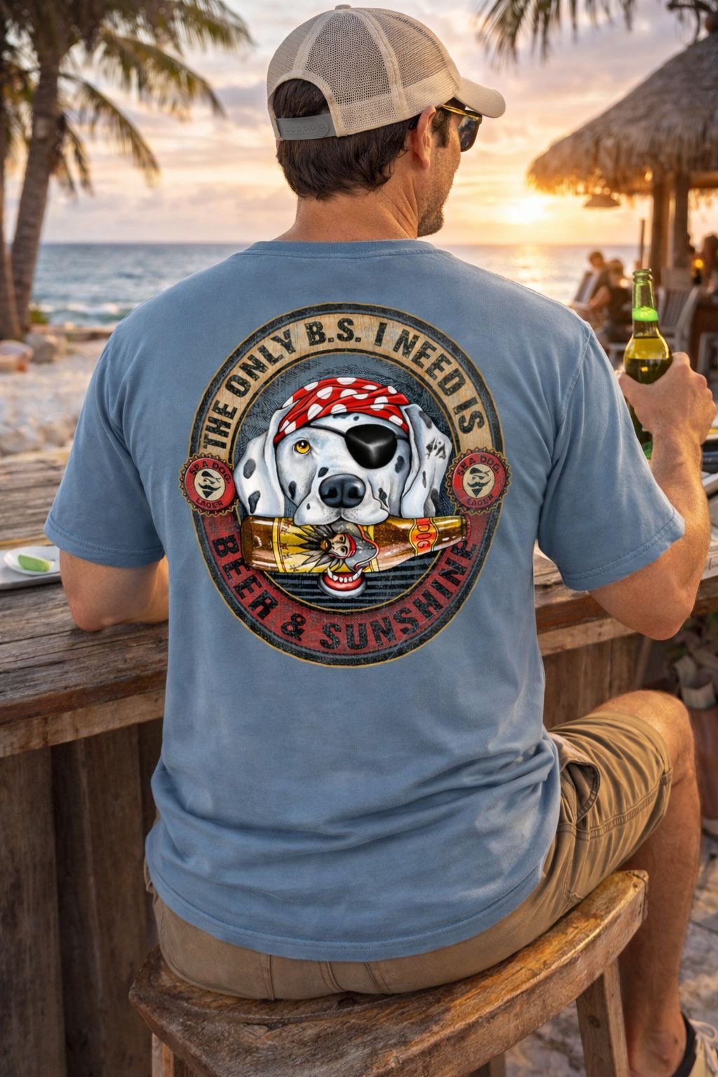 The Only B.S. I Need is Beer and Sunshine Graphic T-Shirt