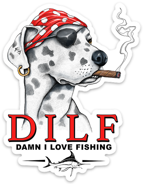 "DILF" Fishing Vinyl Sticker