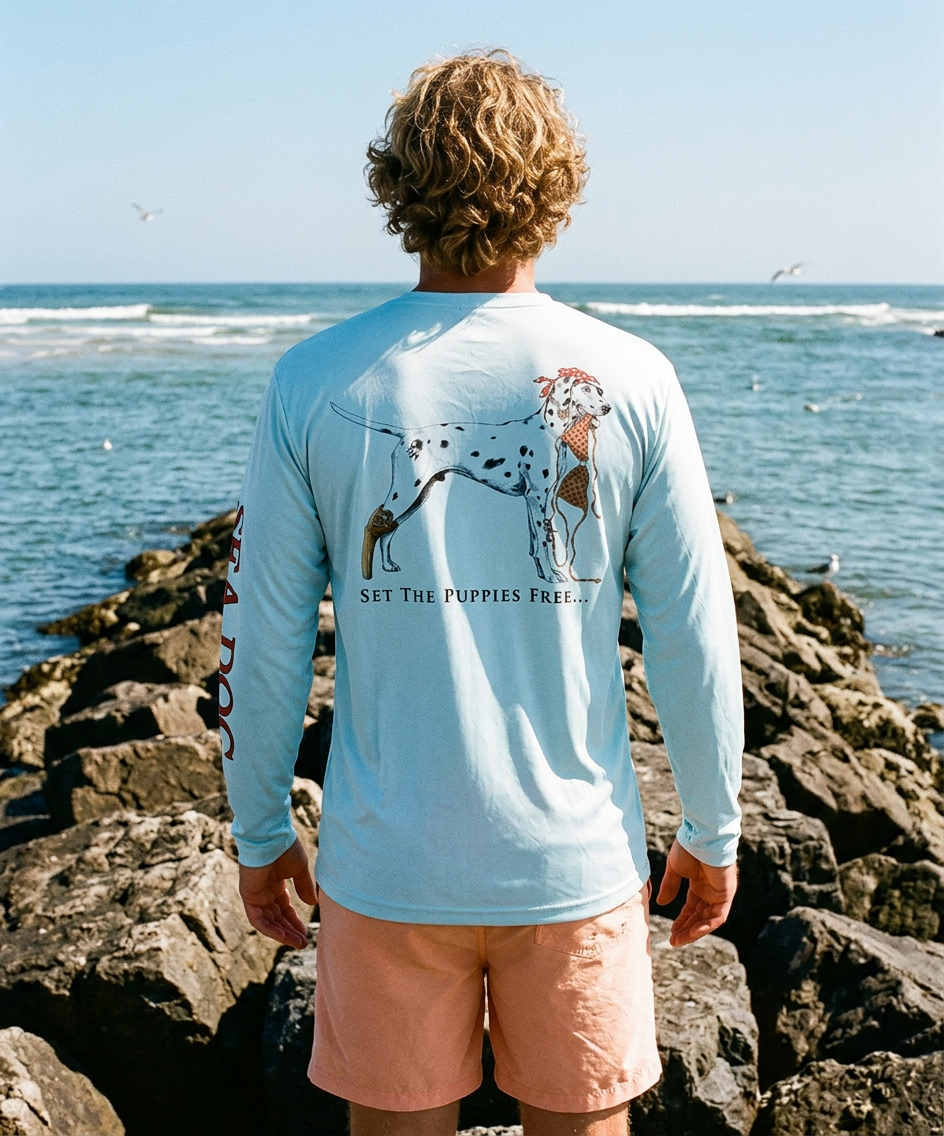 Set The Puppies Free UPF 50 Long Sleeve Shirt - Available in 7 Colors