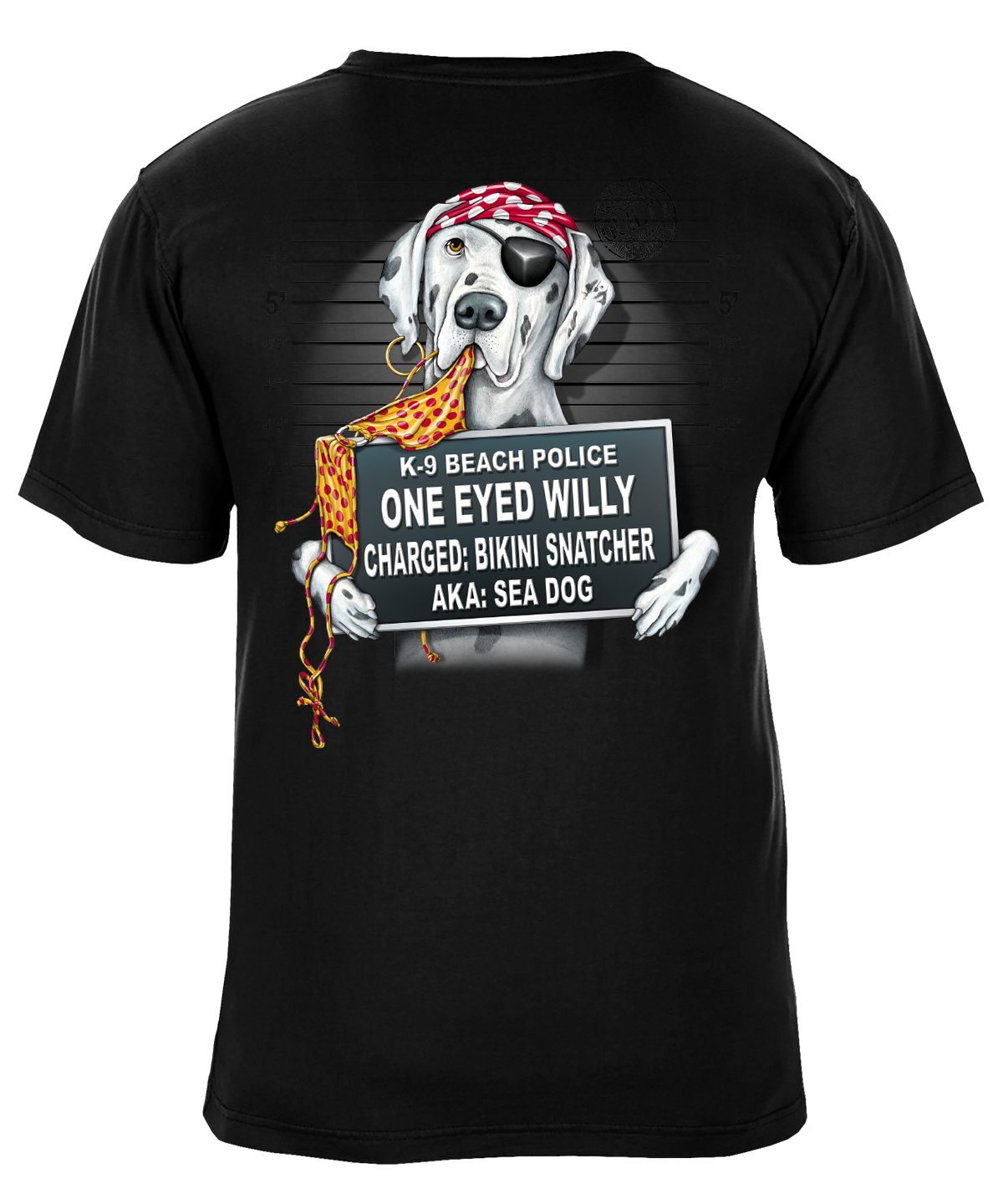 One Eyed Willy Arrested Bikini Snatcher Beach Graphic T-Shirt - Available in 2 Colors