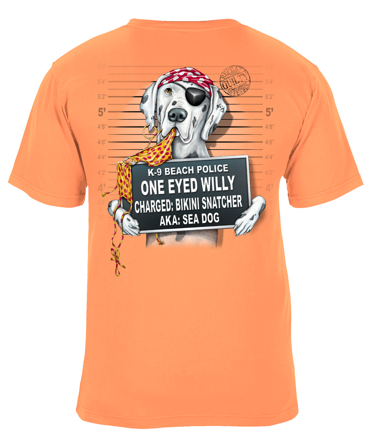 One Eyed Willy Arrested Bikini Snatcher Beach Graphic T-Shirt - Available in 2 Colors